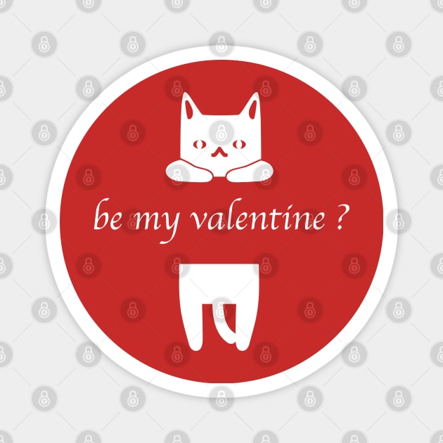 Valentine cat Magnet by just3luxxx